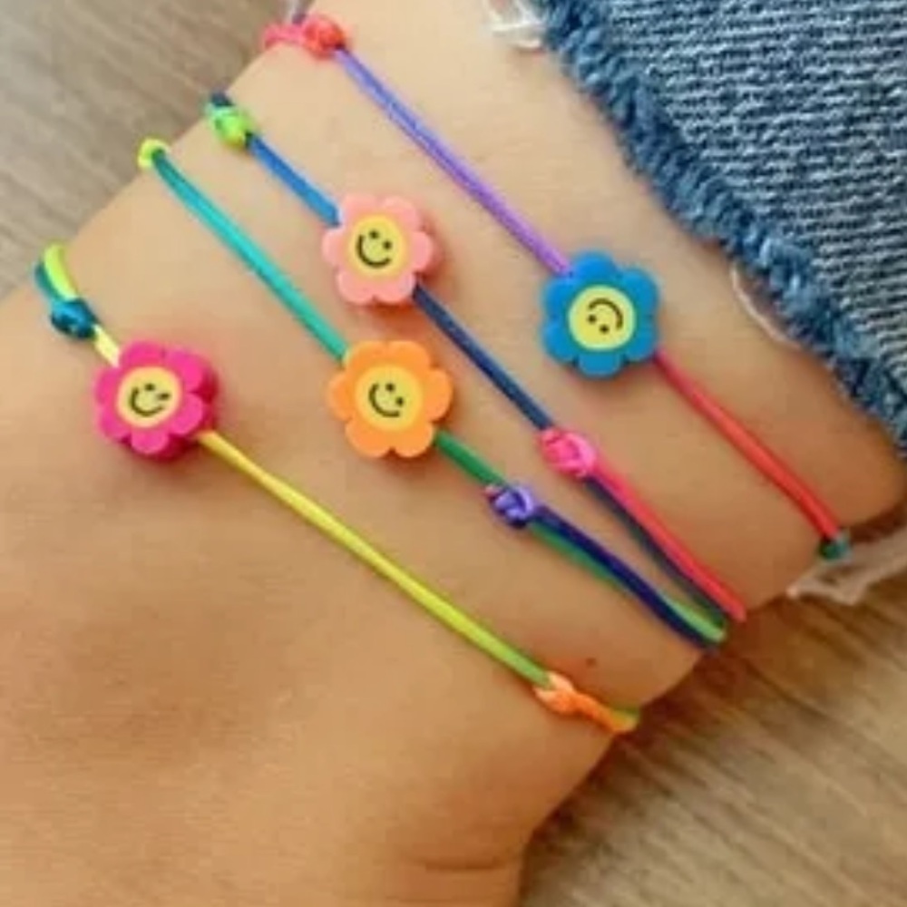 Colorful Smiley Face Emoji Rope Bracelet